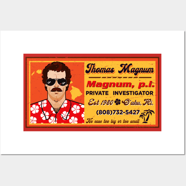 Magnum PI Card Wall Art by Alema Art